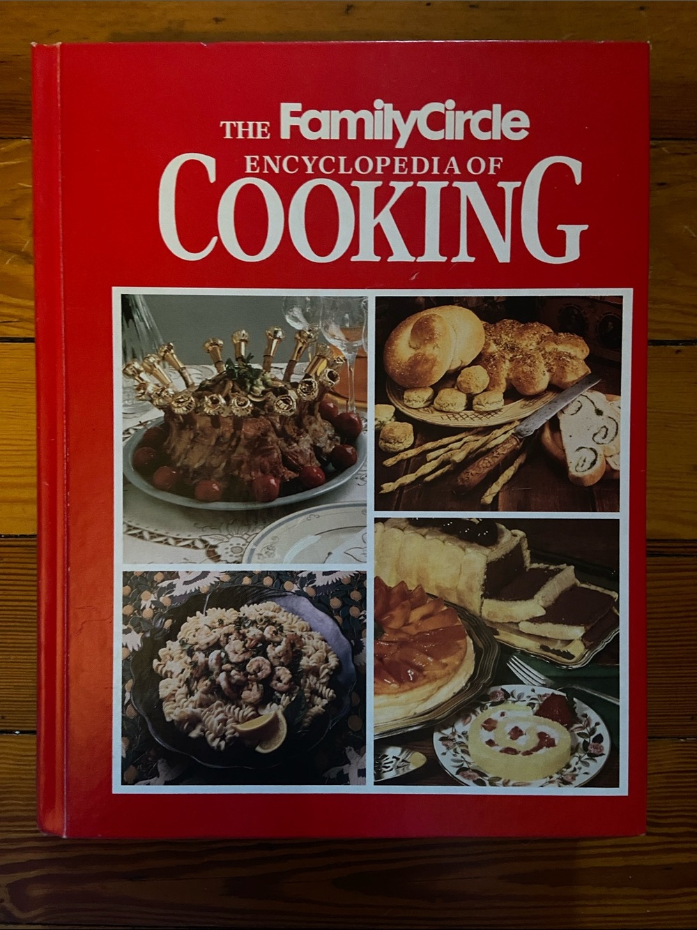 Vintage 90s 1990s Family Circle Cooking Red Cookbook cookies cake main meal pie